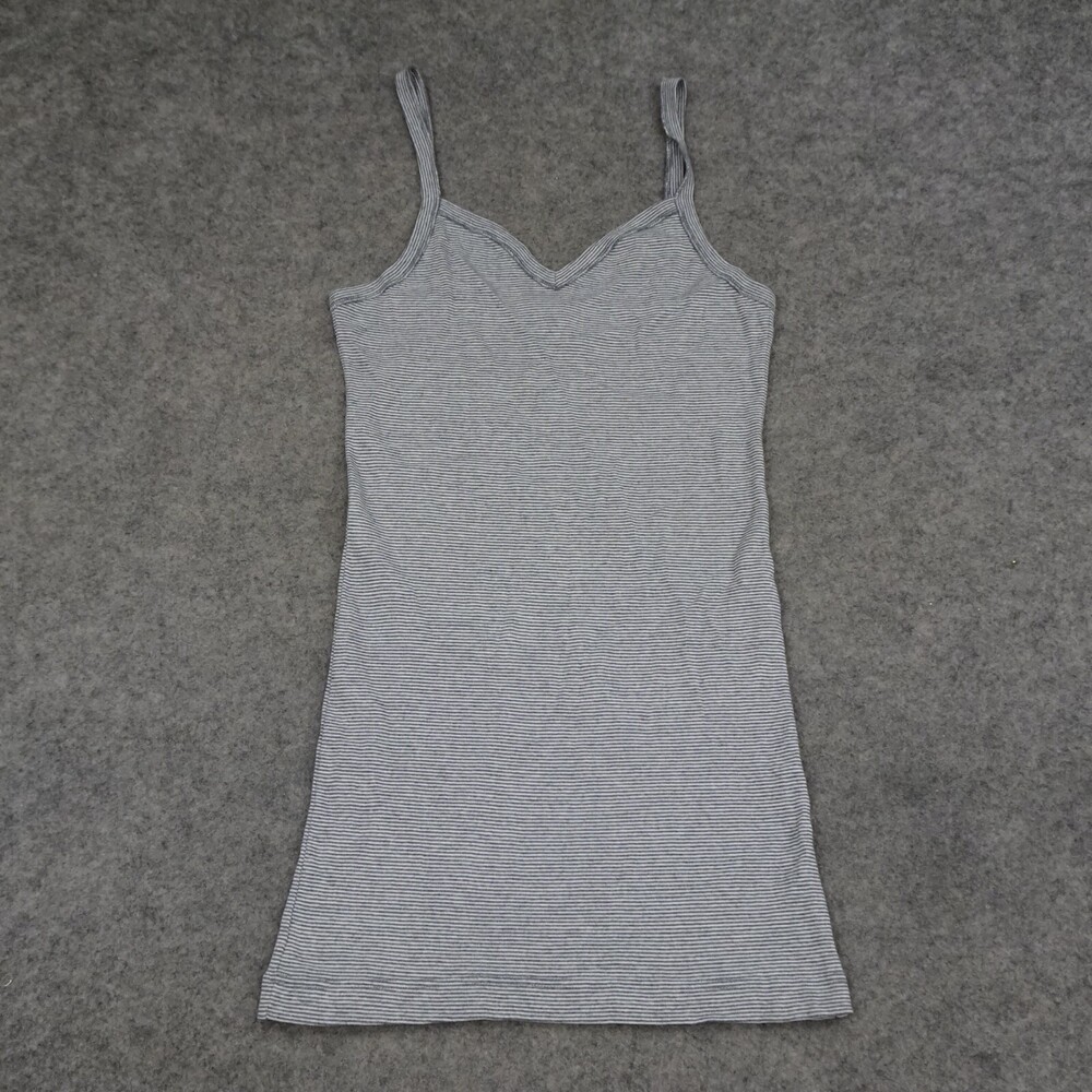 Christina Lehr Tank Top Womens 1 Regular Small Gray Striped Shirt Sleeveless